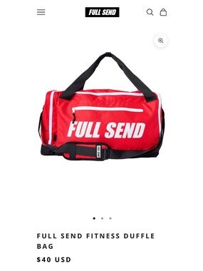 Full Send Red Men's Fitness Duffle Bag
